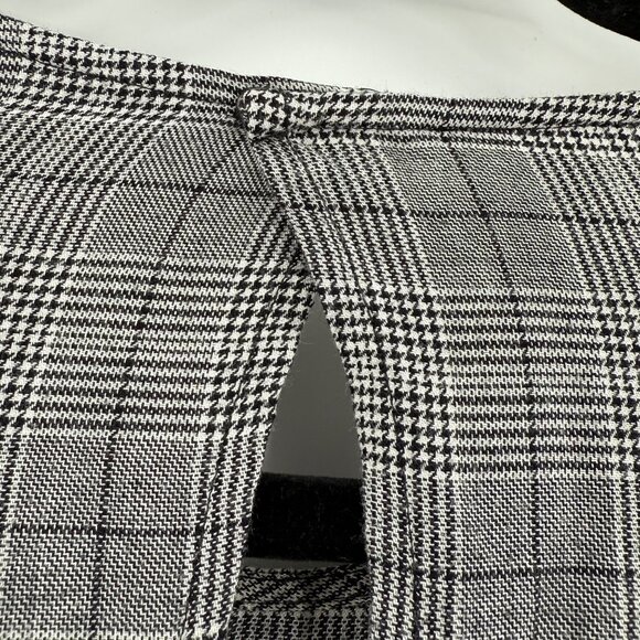 Petersyn Gray Checkered Long Sleeve Blouse With Ruffled Sleeves Size S - Picture 11 of 14